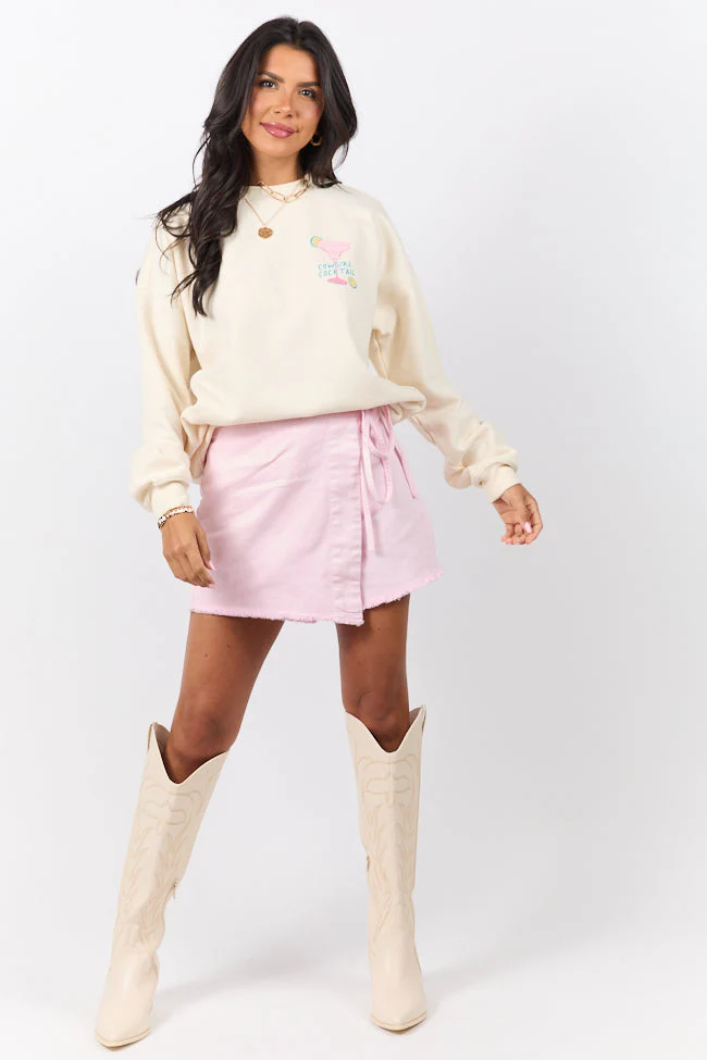 Cowgirl Cocktail Cream Graphic Sweatshirt - Terpint