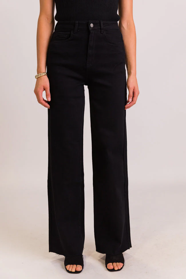 Kelsea Black Wash Wide Leg Tall Jeans FINAL SALE - Terpint