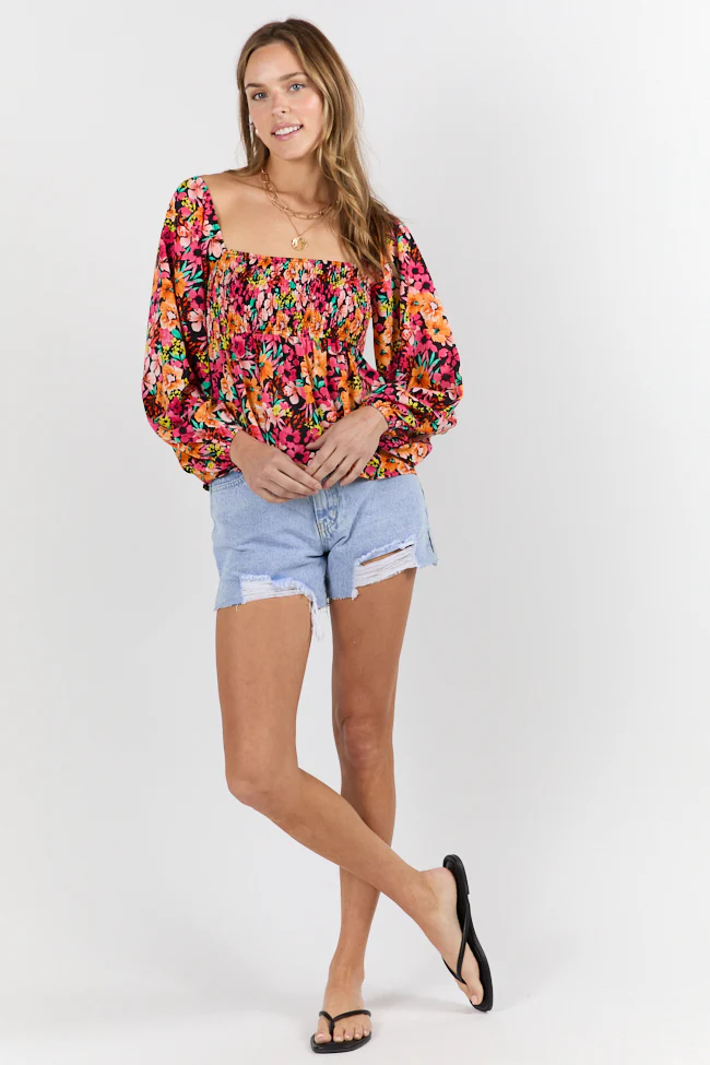 Darling Days Black Floral Top FINAL SALE - Terpint