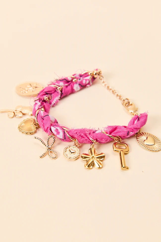 Haven Pink Bandana Charm Bracelet DOORBUSTER - Terpint