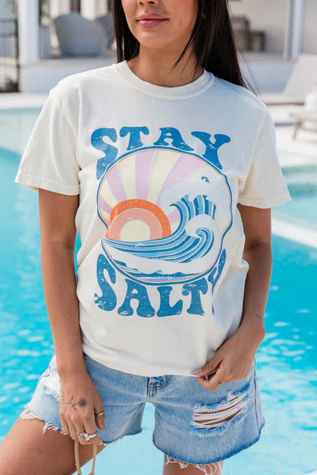 Stay Salty Soft Ivory Graphic Tee - Terpint