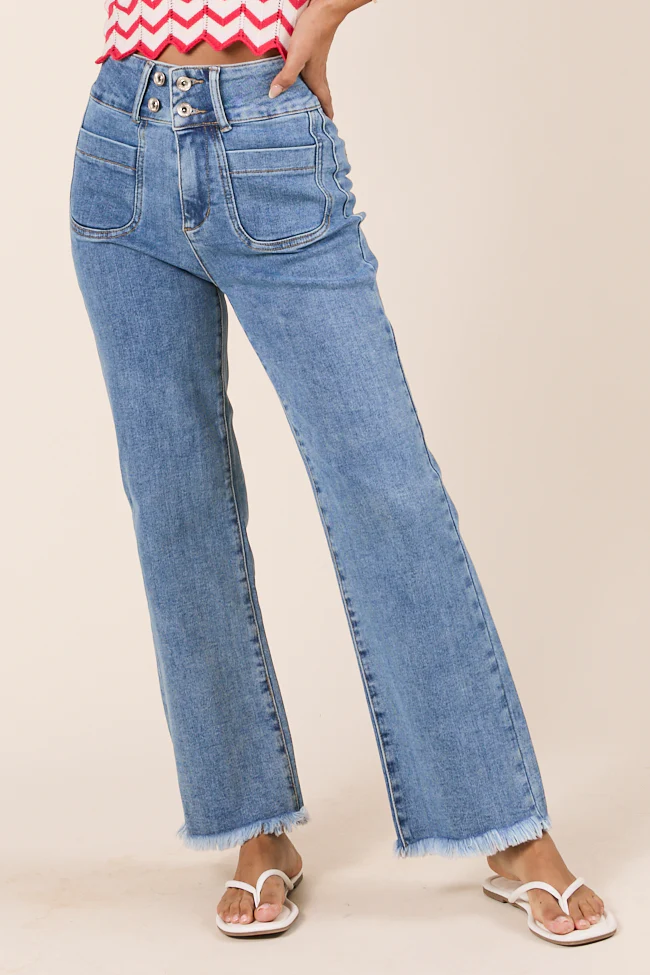 Wendy Medium Wash Boot Cut Jeans - Terpint