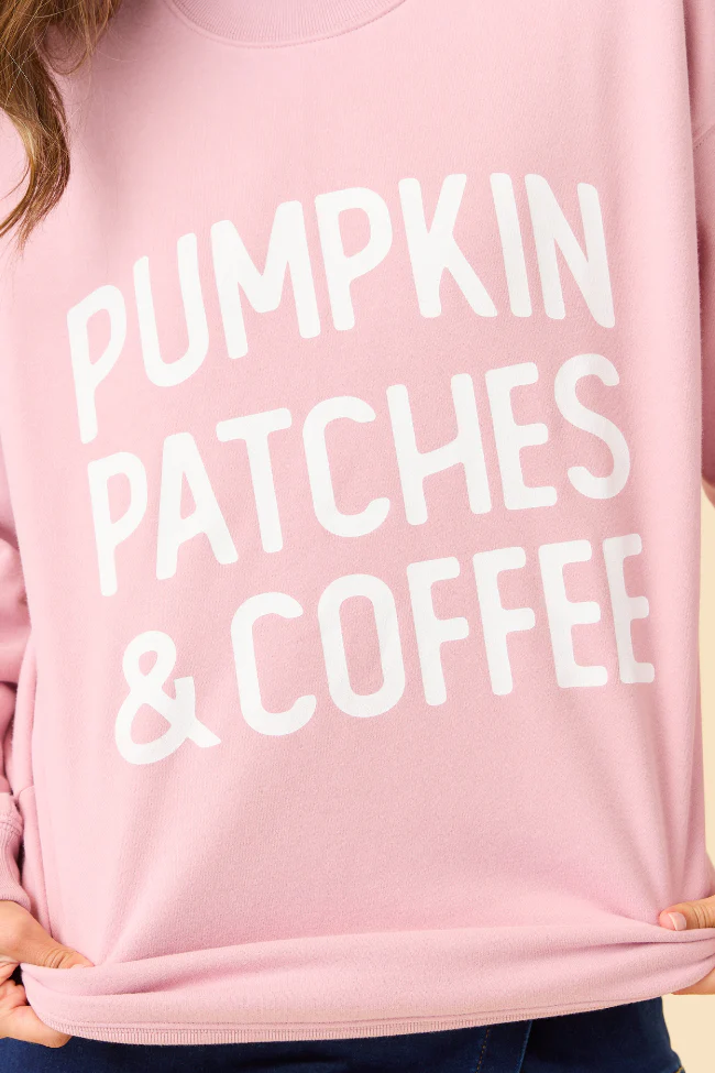 Pumpkin Patches & Coffee Mauve Graphic Sweatshirt - Terpint