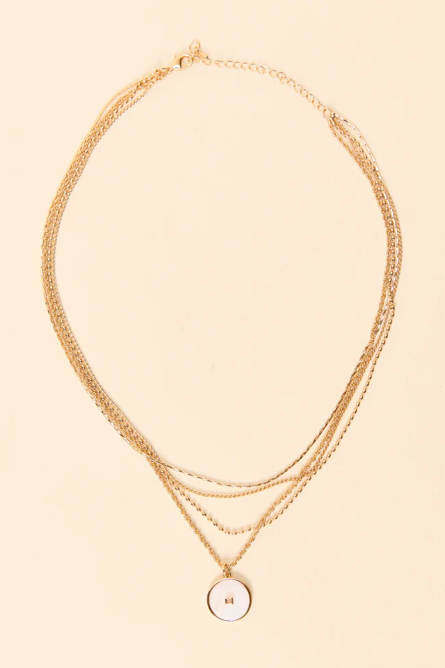 Rosalynn White Disc Necklace - Terpint