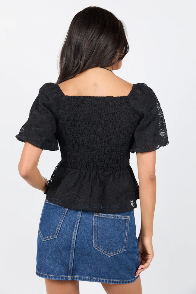 Twist On Things Black Bust Lace Blouse - Terpint