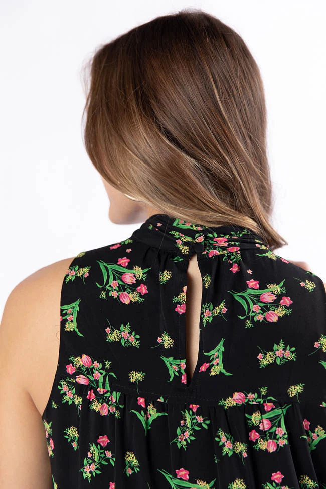 Called It Black Floral Print Mini Dress FINAL SALE - Terpint