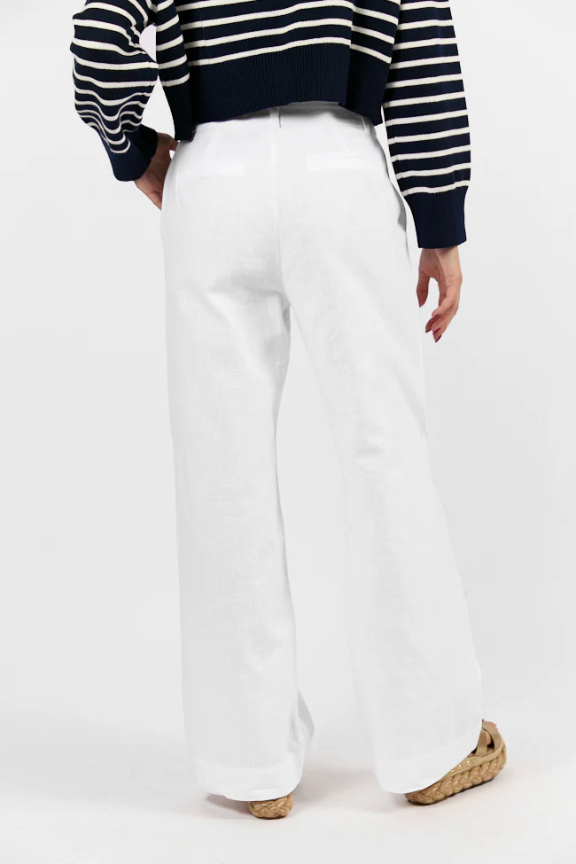 Day Off Ivory Linen Blend Pants FINAL SALE - Terpint