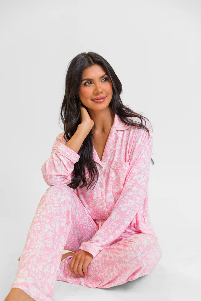 Good To Get Away In Kathy Floral Button Up Pajama Top FINAL SALE - Terpint