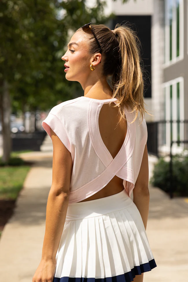 Momentum Pink Keyhole Back Tee - Terpint