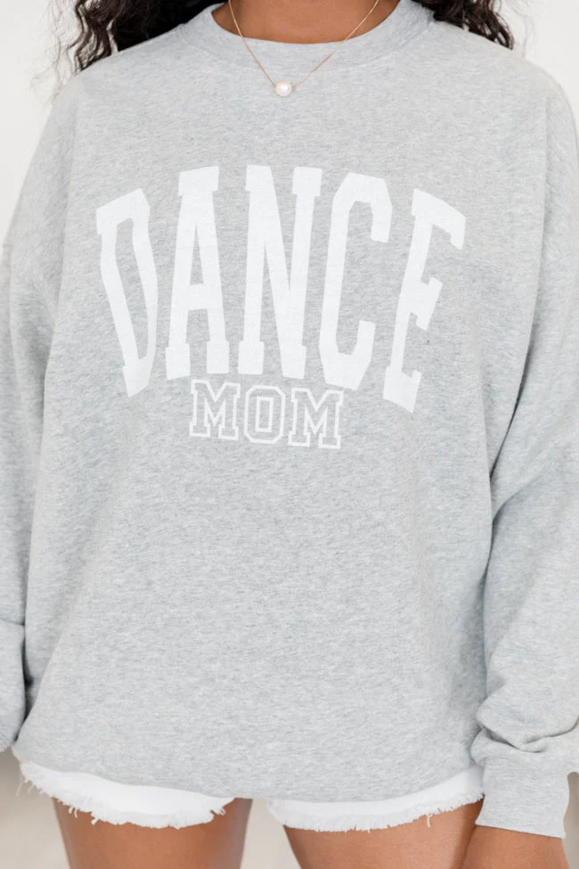 Dance Mom Block Light Grey Graphic Sweatshirt - Terpint