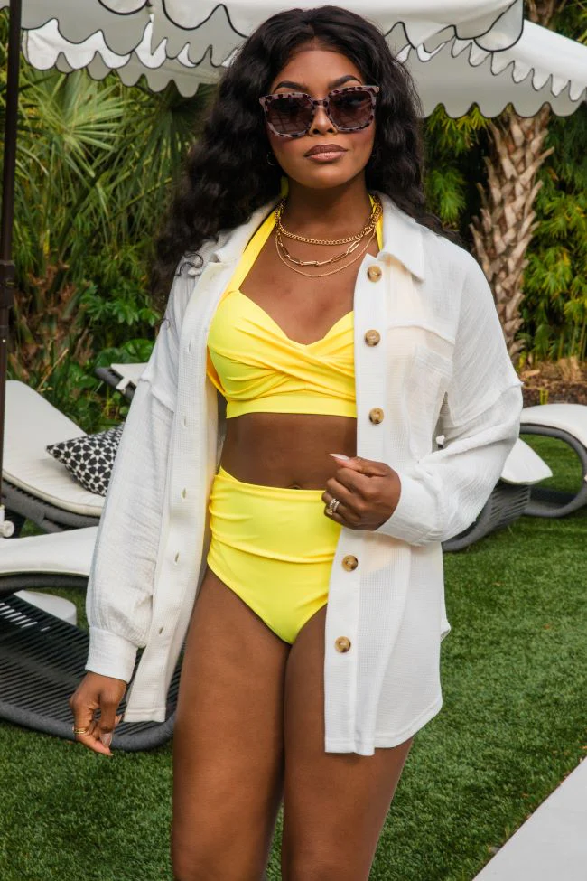 Pulling It Together Ivory Waffle And Gauze Shacket FINAL SALE - Terpint