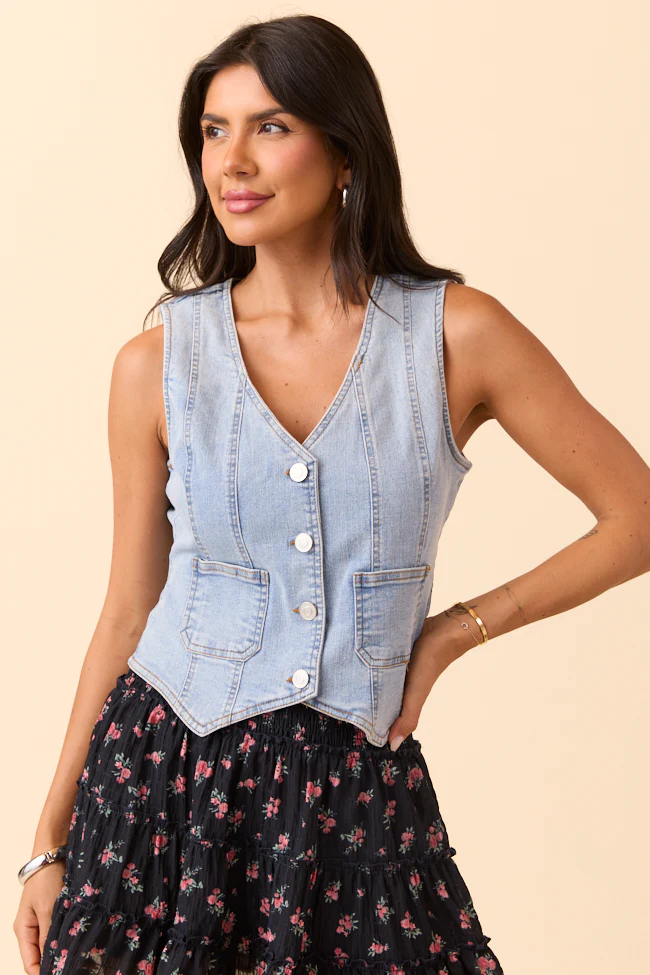 Uptown Cowgirl Denim Vest - Terpint