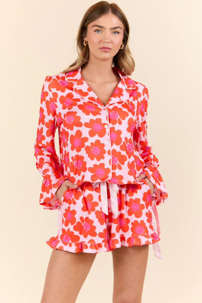Blooming Bright Night Floral Pajama Set FINAL SALE - Terpint