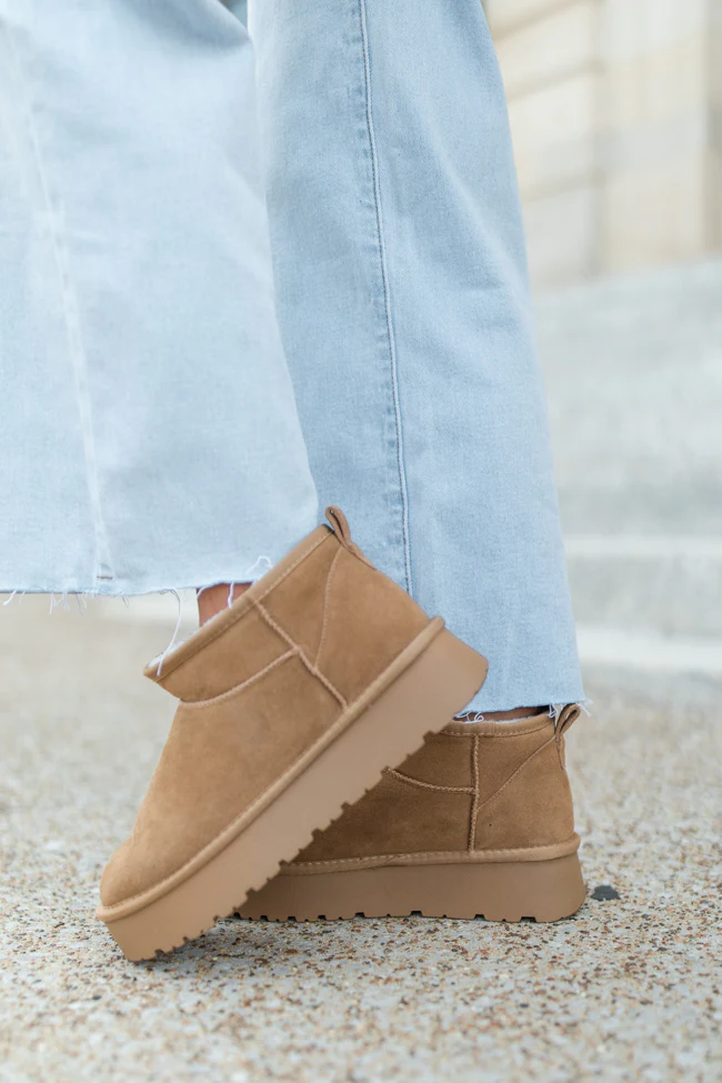 Georgia Chestnut Platform Mini Boots FINAL SALE - Terpint