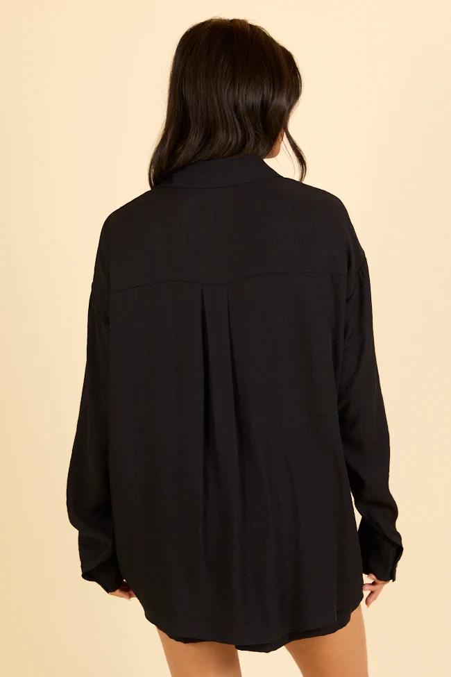 Dreamy Escape Black Romper and Button Down Set - Terpint