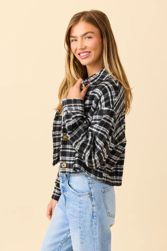 Gretchen Black Plaid Jacket - Terpint