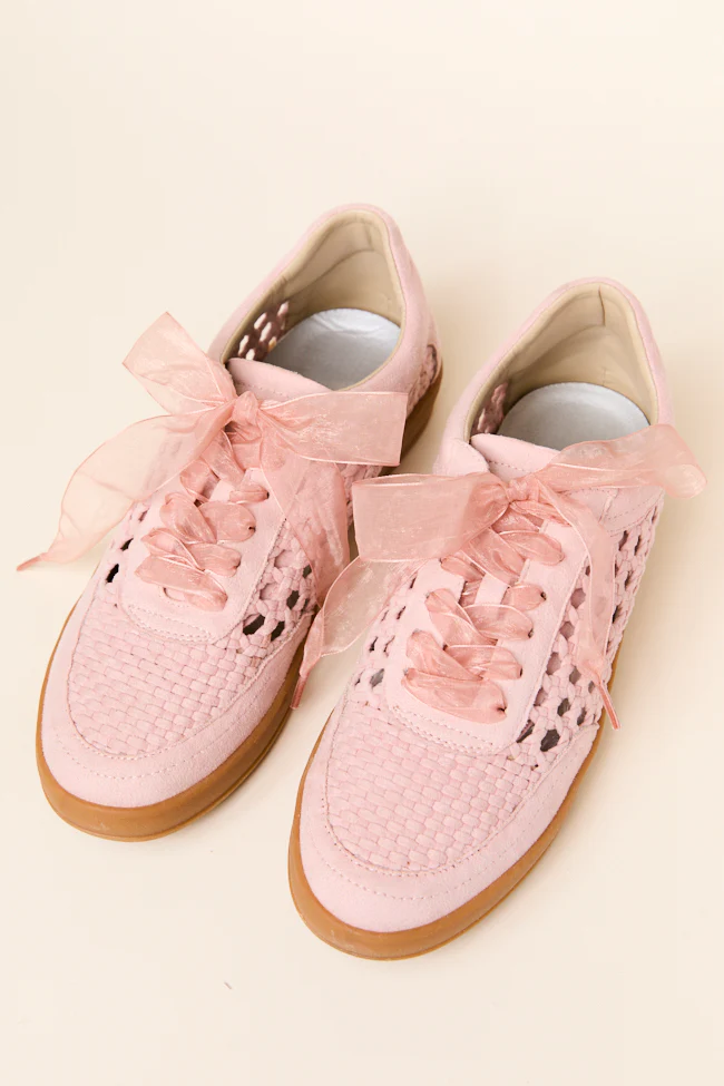 Julie Blush Crochet Detailed Sneakers - Terpint