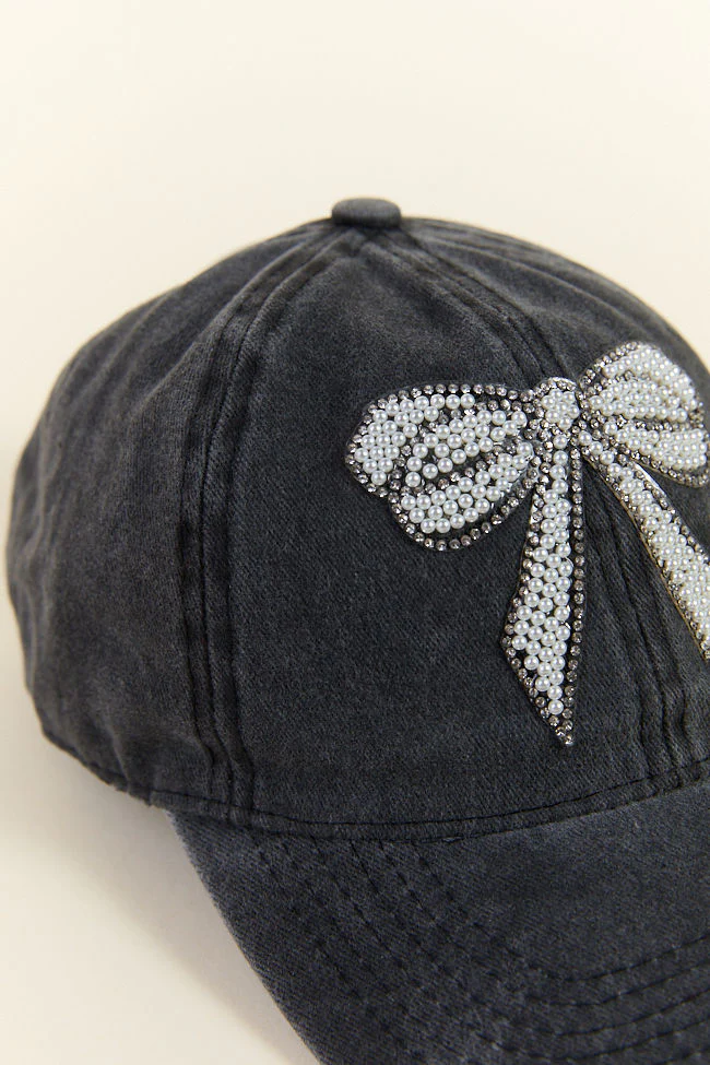 Black Pearl Bow Hat - Terpint