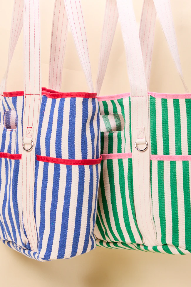 Ty Blue Varsity Stripe Tote - Terpint