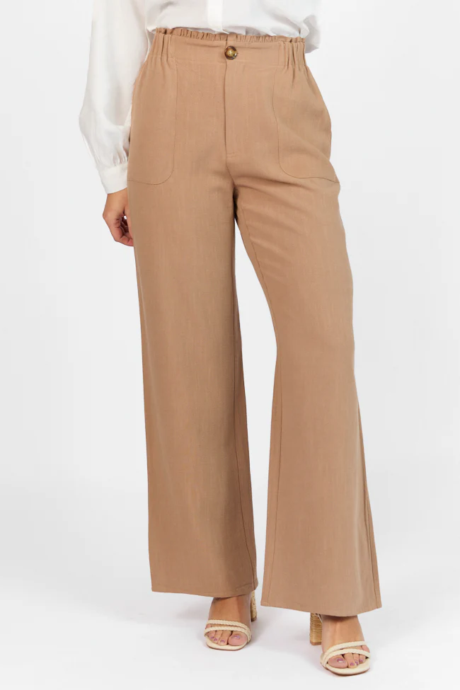 Wish For This Mocha Linen Blend Trousers FINAL SALE - Terpint