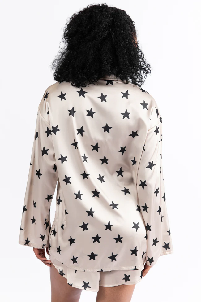 Pajama Party Neutral Stars Pajama Top FINAL SALE - Terpint