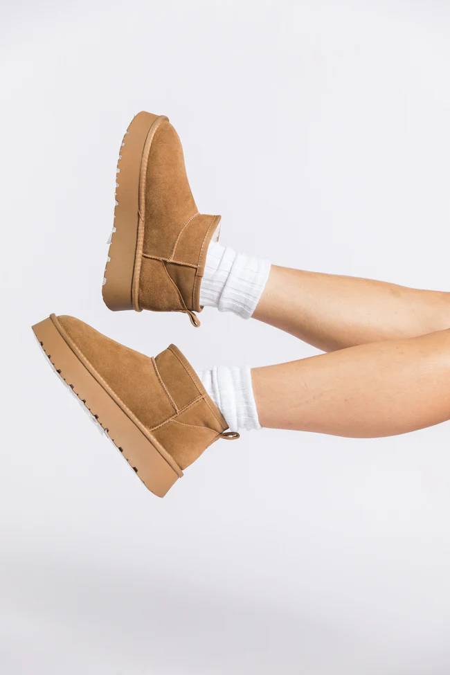 Georgia Chestnut Platform Mini Boots FINAL SALE - Terpint