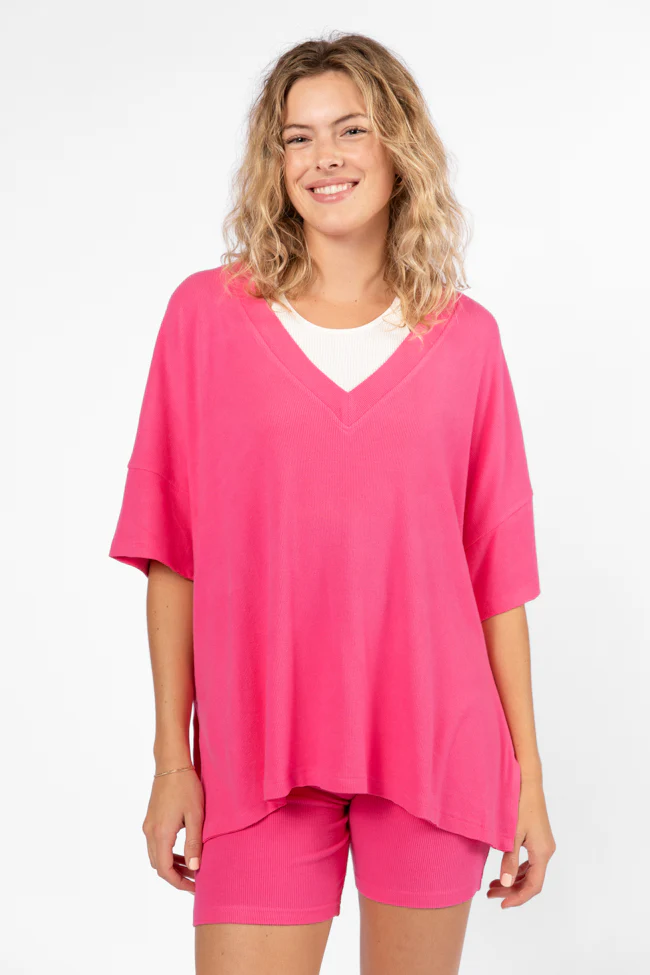 Love Me So Heather Hot Pink Ribbed Knit Set FINAL SALE - Terpint