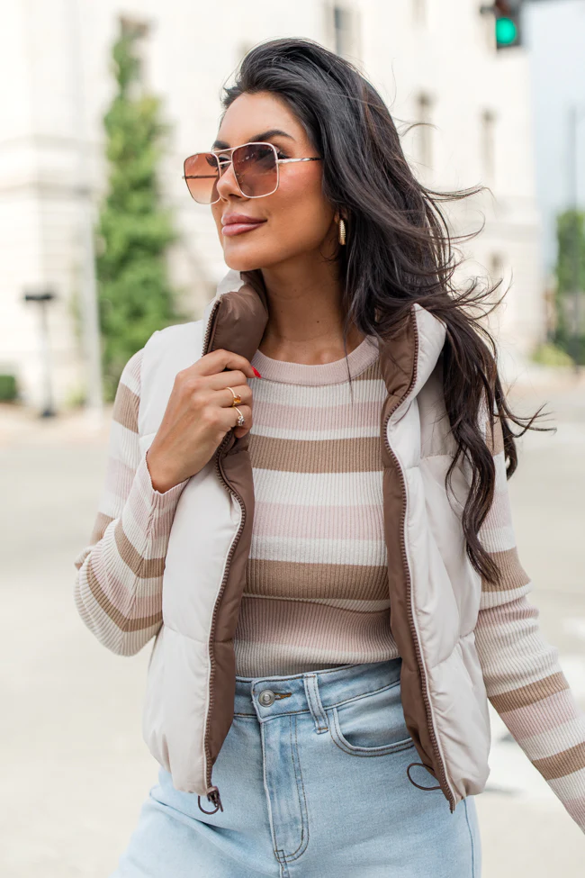 Where You See Fit Cocoa and Khaki Reversible Vest FINAL SALE - Terpint