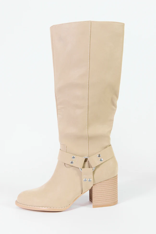 Hendrix Taupe Moto Tall Boots FINAL SALE - Terpint