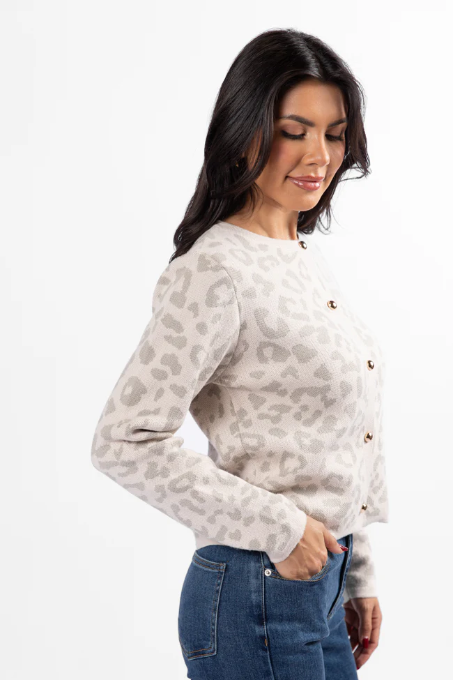 Dream Big Taupe Leopard Cardigan FINAL SALE - Terpint