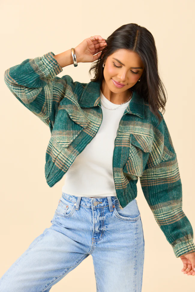 Finley Green Plaid Jacket - Terpint