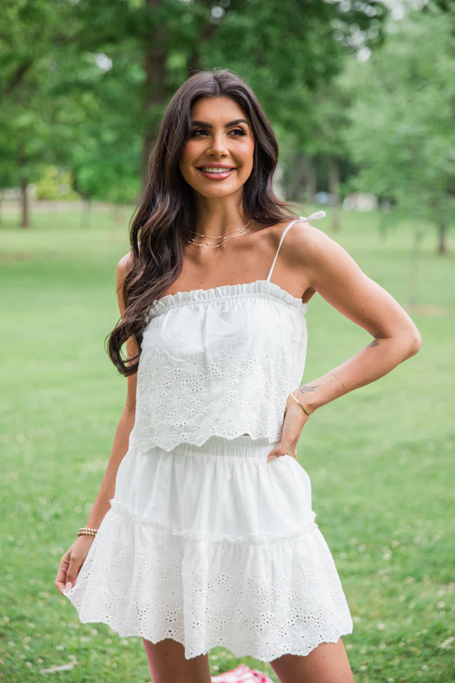 Dockside Dream White Crochet Detail Crop Top FINAL SALE - Terpint