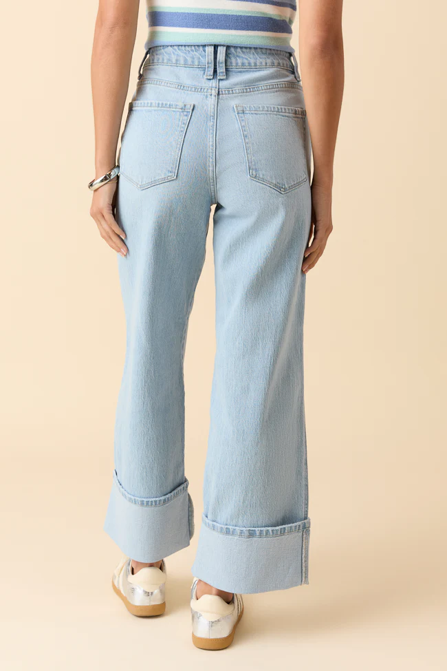 Cameron High Rise Cuffed Wide Leg Jeans - Terpint