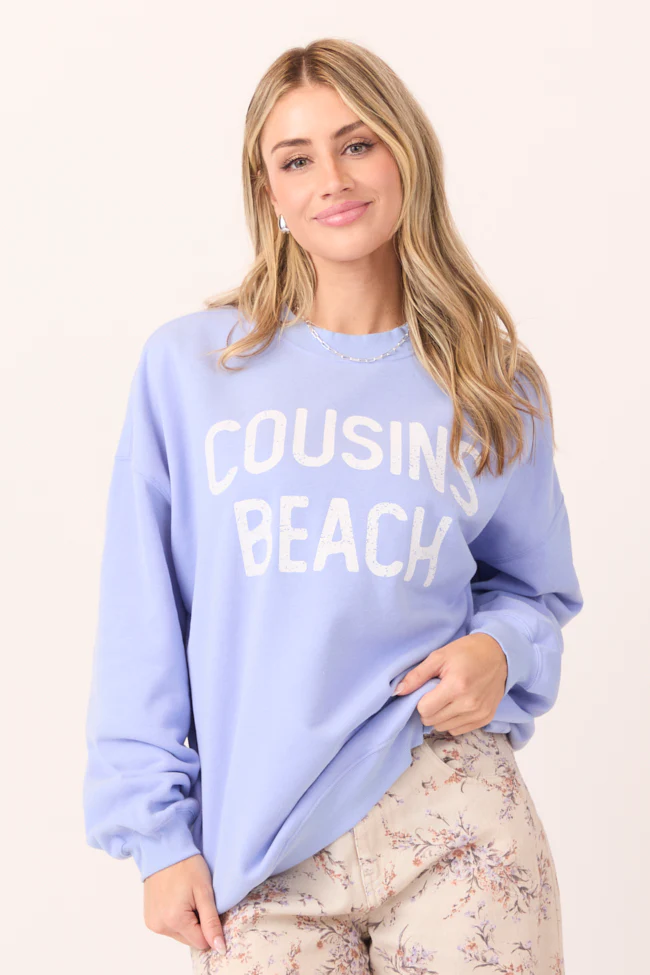 Cousins Beach Periwinkle Graphic Sweatshirt - Terpint