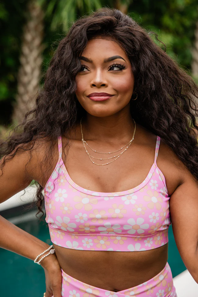 See You Poolside In Playful Petals Bikini Top FINAL SALE - Terpint