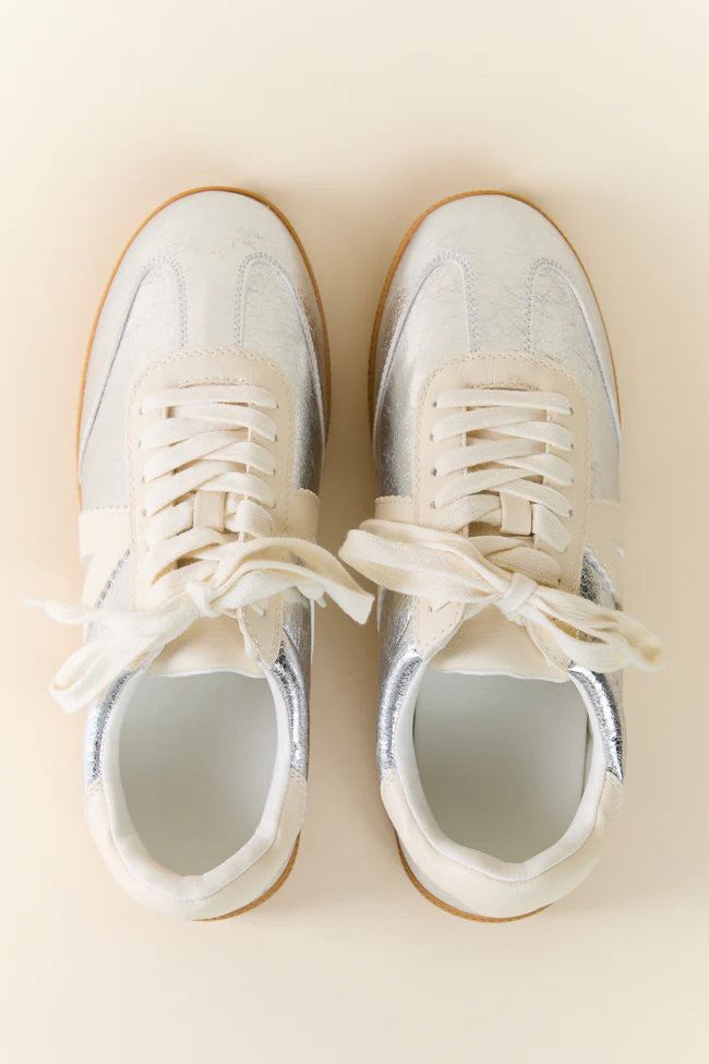 Klaire Metallic Silver Sneakers DOORBUSTER - Terpint