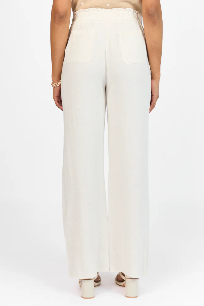 Wish For This Beige Linen Blend Trousers FINAL SALE - Terpint