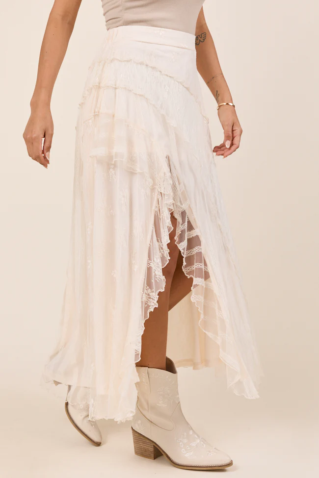 Marcy Cream Lace Skirt - Terpint