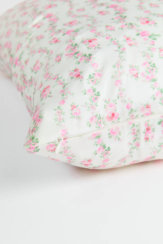 Rest Your Head Pink Floral Pillowcase FINAL SALE - Terpint