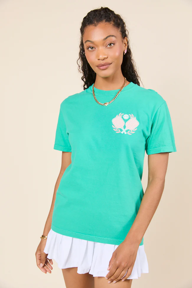 Pickleball Champ Green Graphic Tee - Terpint