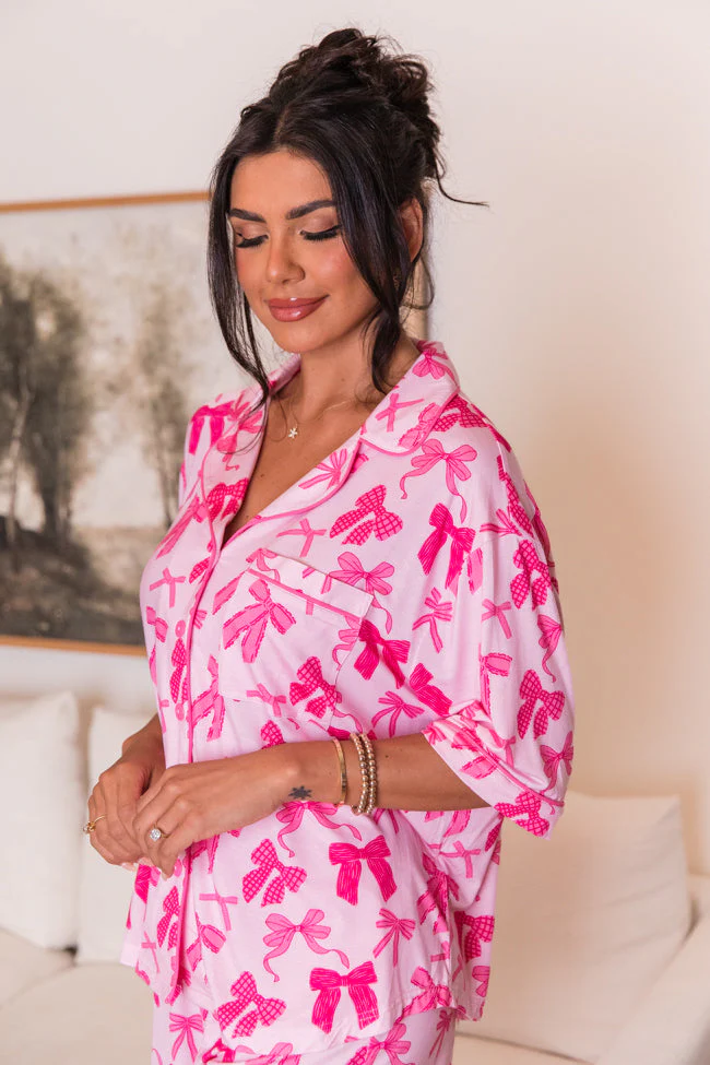 Good To Get Away In Put A Bow On It Pajama Top FINAL SALE - Terpint