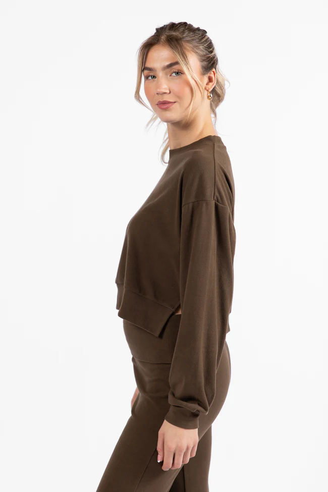 In A Dream Brown Super Soft Pullover FINAL SALE - Terpint