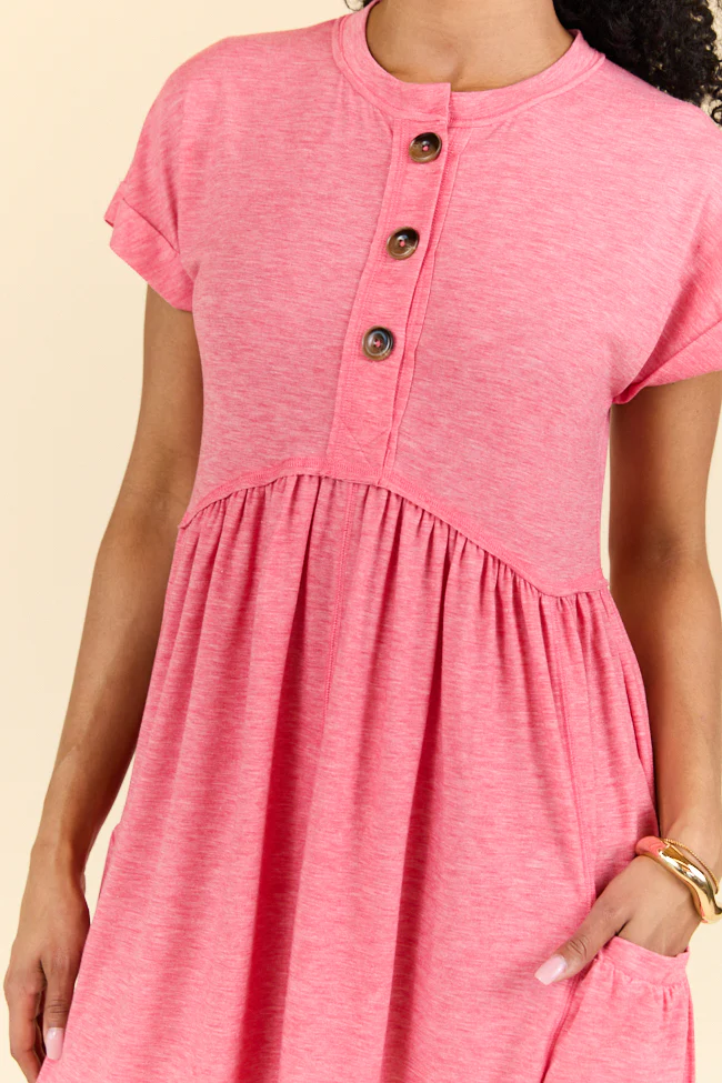 What's The Occasion Red Button Knit Dress DOORBUSTER - Terpint