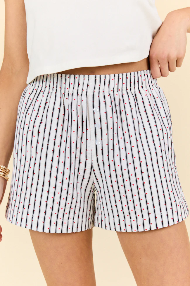 Living My Truth Stripes And Hearts Boxer Shorts FINAL SALE - Terpint
