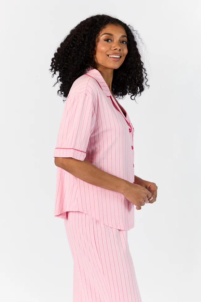 Good To Get Away Pink and Red Stripe Top FINAL SALE - Terpint