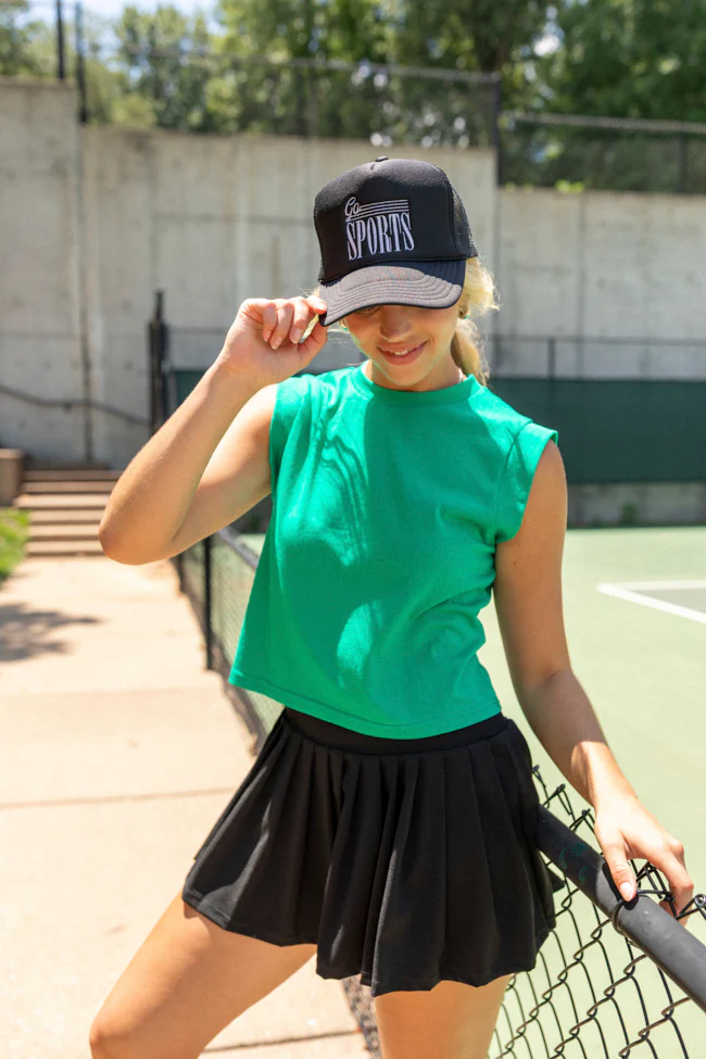 Lilly Green Sleeveless Knit Top - Terpint