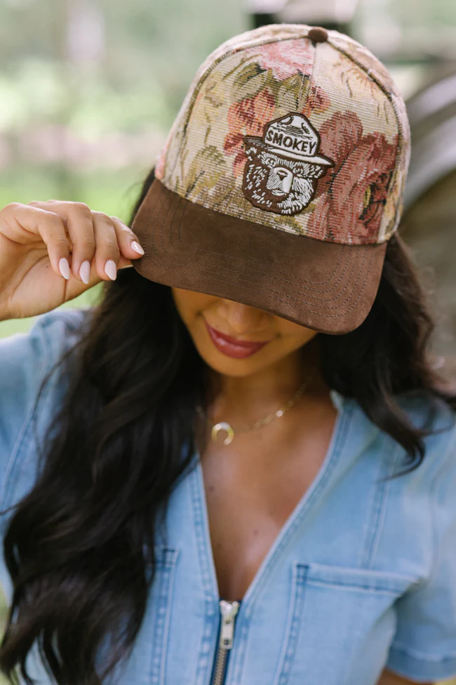 Smokey The Bear Tapestry Trucker Hat - Terpint
