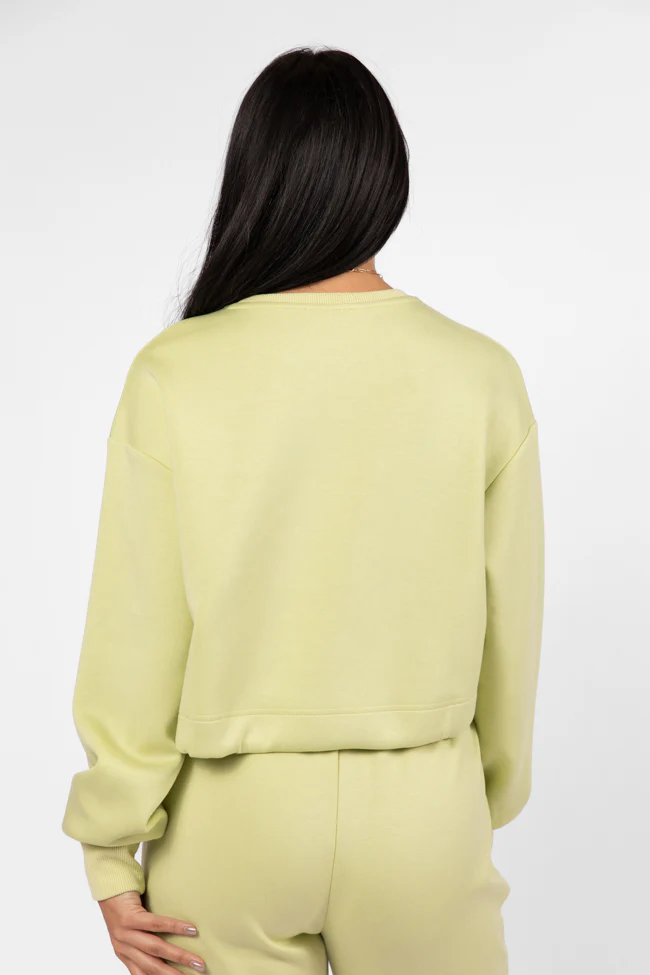 Only One Lime Drawstring Hem Pullover FINAL SALE - Terpint
