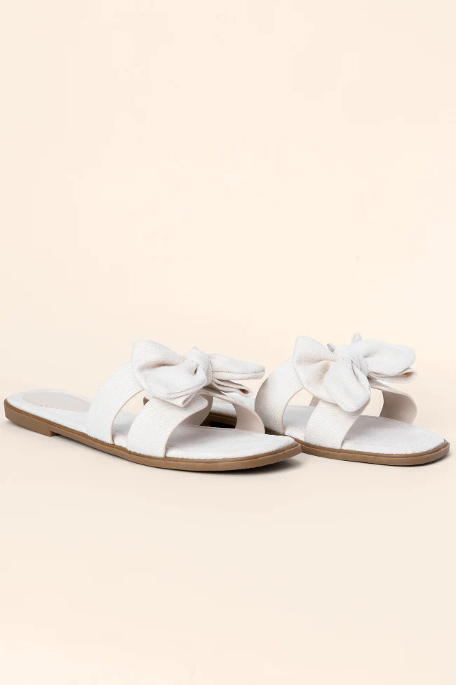 Reagan Ivory Bow Sandals FINAL SALE - Terpint
