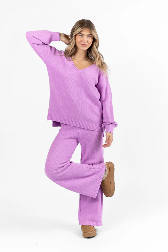 Cozy For Keeps Lavender Lounge Pants FINAL SALE - Terpint